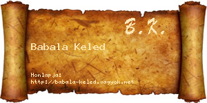 Babala Keled névjegykártya